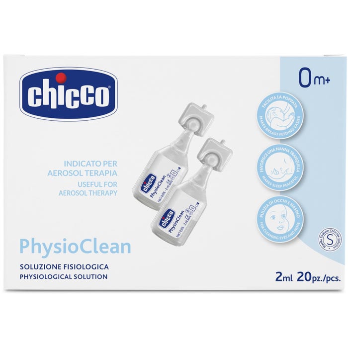 Chicco Physioclean Soluzione Fisiologica Detersione Nasale 20 Pezzi 0 Mesi+