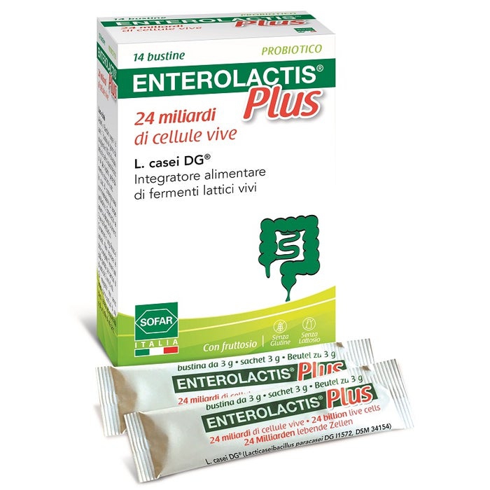 Enterolactis Plus Integratore con Fermenti Lattici Vivi 14 Bustine