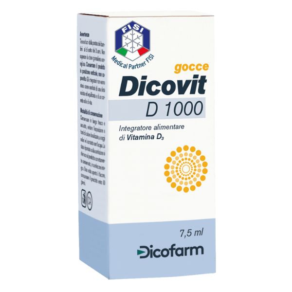 Dicovit D 1000 Gocce Integratore di Vitamina D 7 5 ml