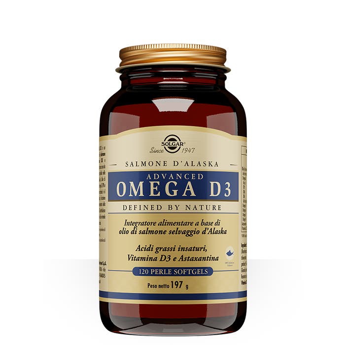 Solgar Advanced Omega D3 Integratore Colesterolo 120 Perle Softgel
