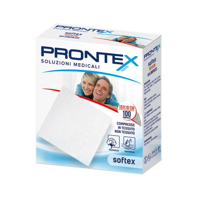 Safety Prontex Soft Garze In Tessuto Non Tessuto 10x10 cm 100 Pezzi