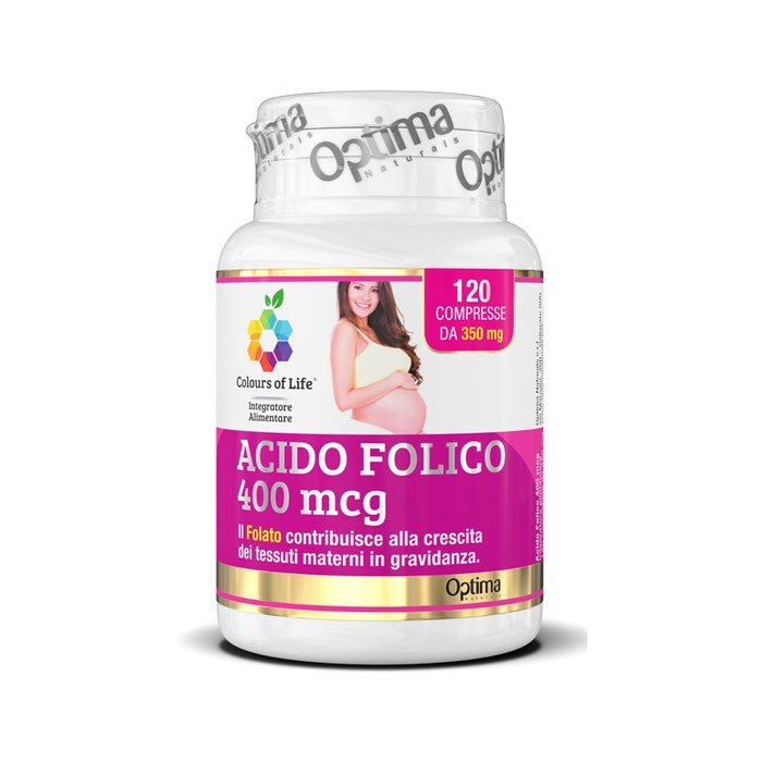 Optima Colours of Life Acido Folico Integratore Gravidanza 120 Compresse