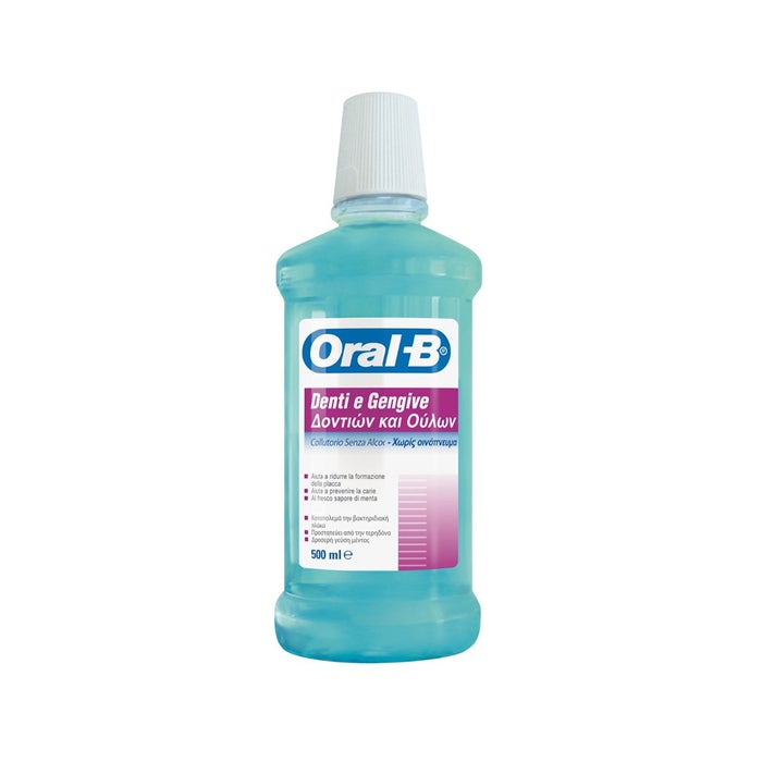 Oral B Denti e Gengive Collutorio Antiplacca e Anticarie 500 ml