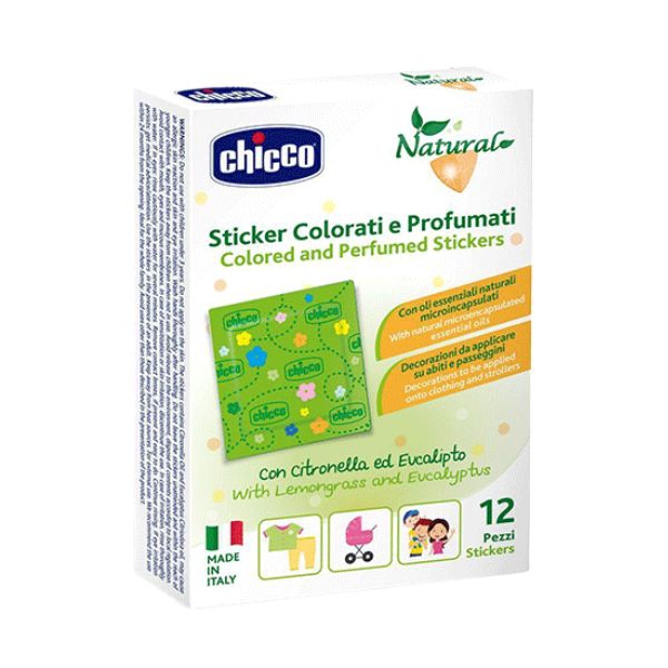 Chicco Natural Sticker Colorati E Profumati Antizanzara 12 Pezzi