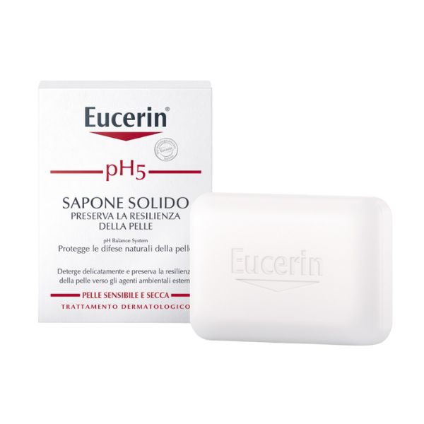 Eucerin pH5 Sapone Solido per Pelle Sensibile e Secca 100 g
