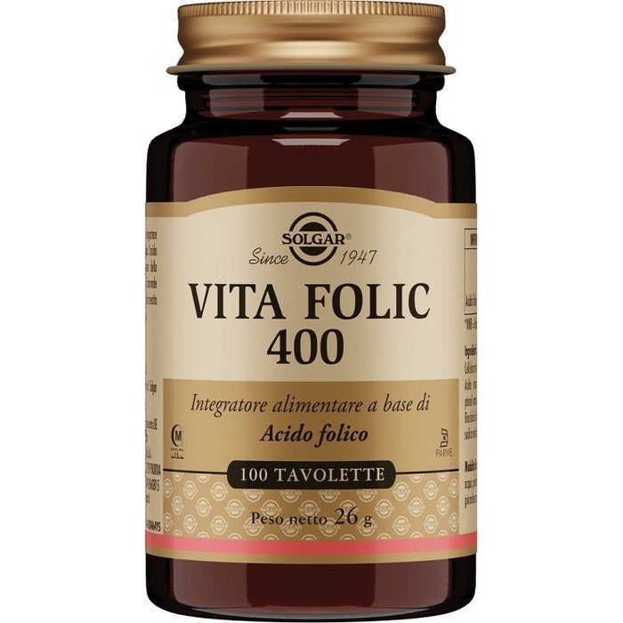Solgar Vita Folic 400 Integratore Acido Folico 100 Tavolette