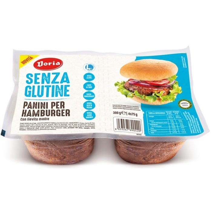 Doria Panini Hamburger Senza Glutine 4x50g