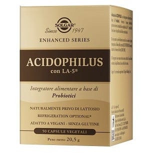 Solgar Acidophilus LA 5 Integratore Probiotici 50 Capsule
