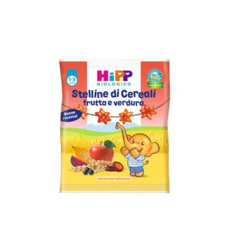 Hipp Bio Stelline di Cereali Frutta e Verdura Snack Bambini 30 g