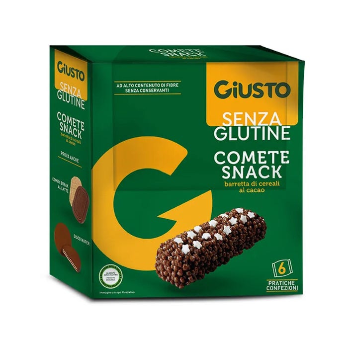 Giusto Senza Glutine Comete Snack Barretta Di Cereali Al Cacao 10g
