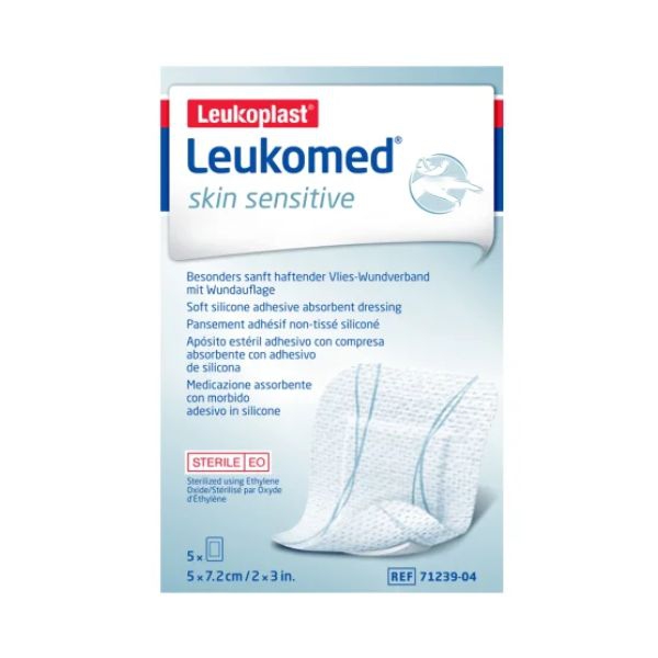 Leukoplast Leukomed Skin Sensitive Medicazione Adesiva 5x7 2cm 5 Pezzi