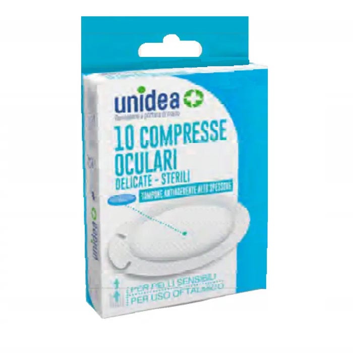 Unidea Compresse Oculari Delicate Sterili 6,5x9,5 cm 10 Pezzi