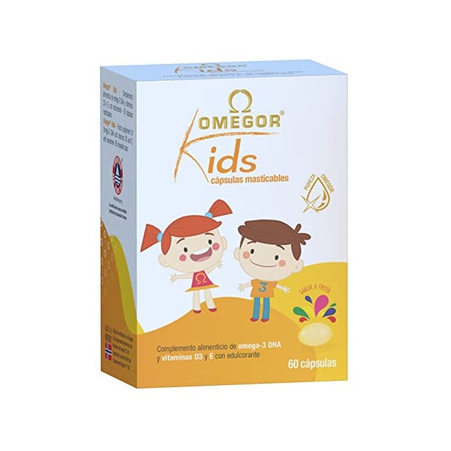 Omegor Kids Integratore di Omega 3 e Vitamine 60 Capsule Masticabili