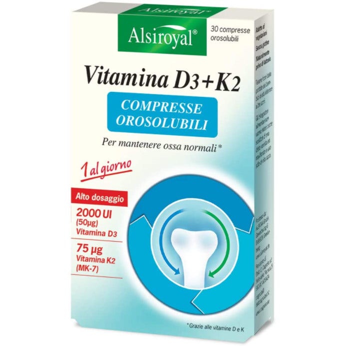 Vitamina D3 + K2 30 Compresse Orosolubili