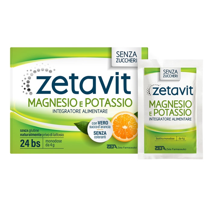 Zetavit Magnesio Potassio Senza Zucchero 24 Bustine