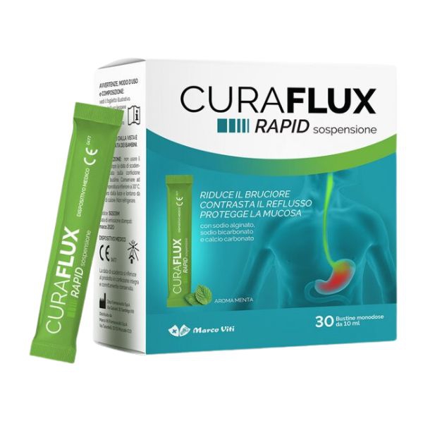 Marco Viti Curaflux Rapid Soluzione Orale per Bruciore e Reflusso 30 Bustine