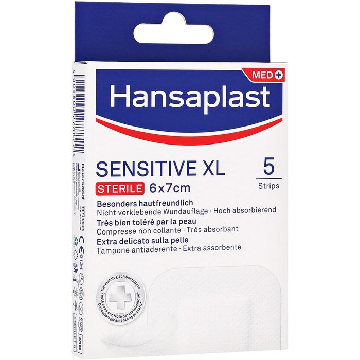 Hansaplast Cerotti Sensitive XL 5 Pezzi 6x7cm