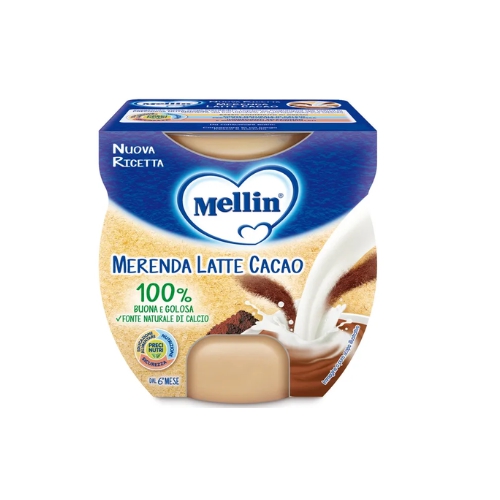 Mellin Merenda Latte E Cacao 2x100g