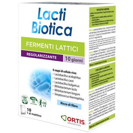 LactiBiotica integratore con Fermenti Lattici 10 Bustine