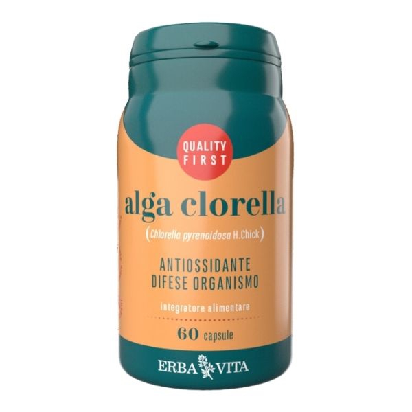 Erba Vita Alga Clorella Integratore Antiossidante per Difese Immunitarie 60 Cps