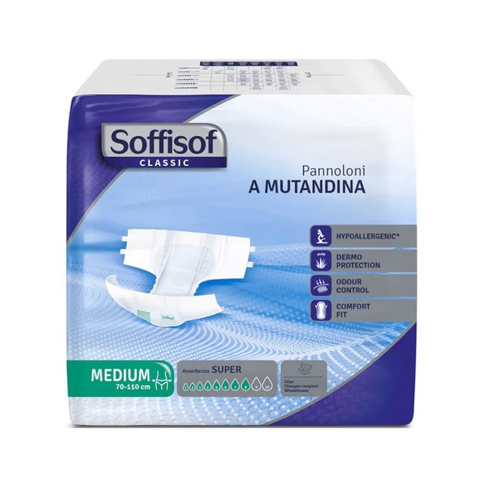 Soffisof Air Dry Pannolone A Mutandina Incontinenza Super Taglia Medium 15 Pezzi