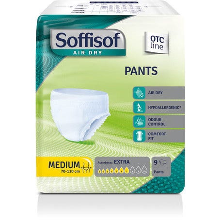 Soffisof Air Dry Pants Extra Medium Mutandina Assorbente Monouso 9 Pezzi