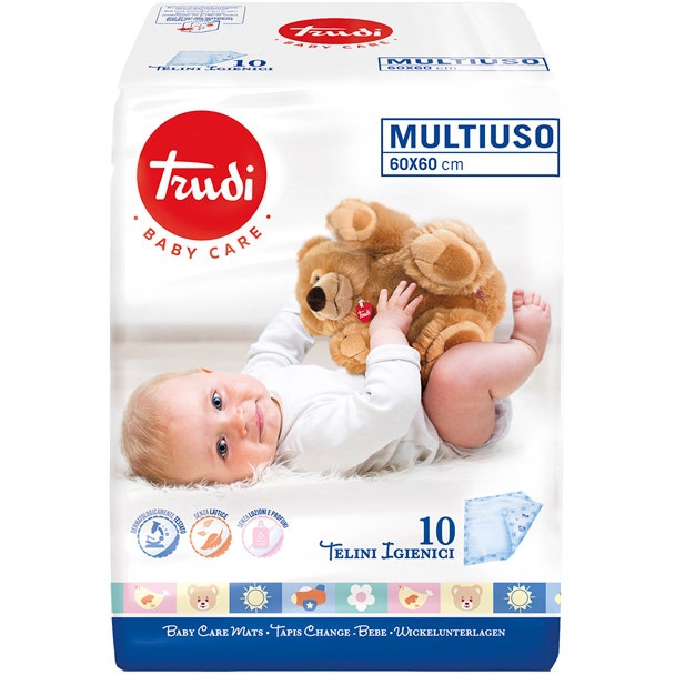 Trudi Baby Care Telini Multiuso 60x60cm 10 Pezzi