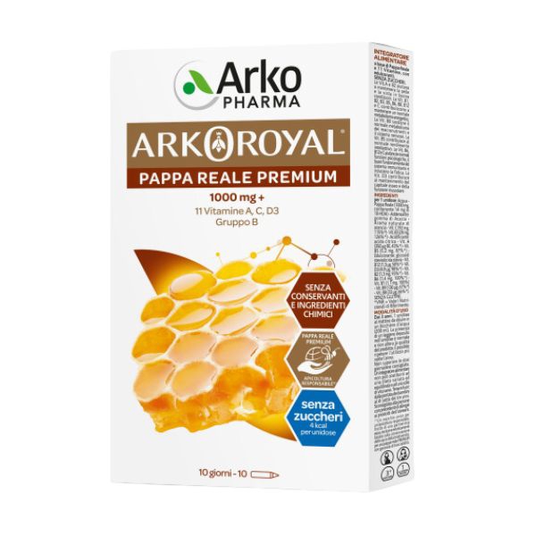 Arkoroyal Pappa Reale 1000 mg + Vitamina Integratore 10 Fiale