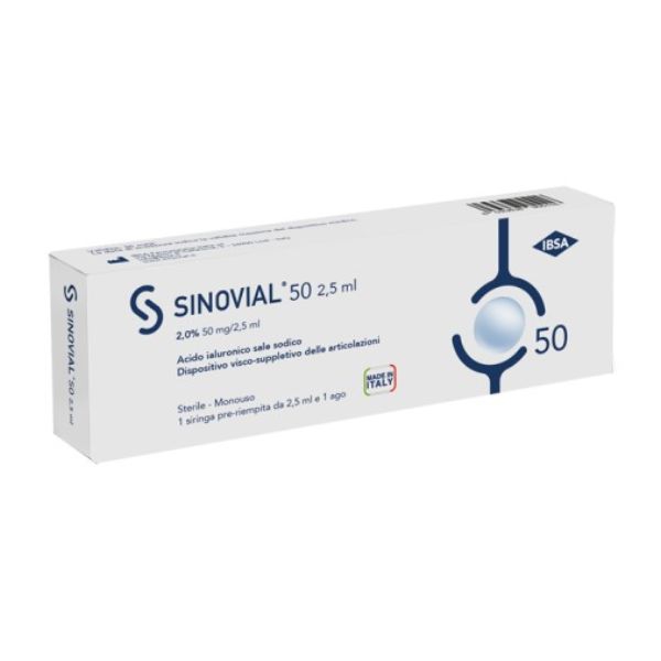 Sinovial One Siringa Intra-Articolare con Acido Ialuronico 2% 2,5 ml