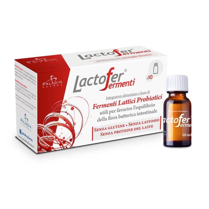 Lactofer Fermenti Integratore Flora Intestinale 10 Flaconcini 10 ml