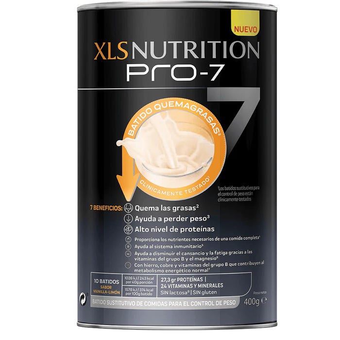 Xls Nutrition Pro 7 Shake Polvere Bruciagrassi 400 g - Pasto sostitutivo per dim