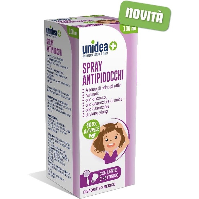 Unidea Spray Antipidocchi 100ml Con Lente E Pettinino