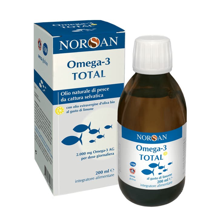 Norsan Omega 3 Total Integratore Olio di Pesce Gusto Limone 200ml