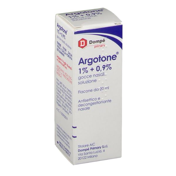 Argotone 1%   0 9% Gocce Nasali 1 Flacone Da 20 Ml