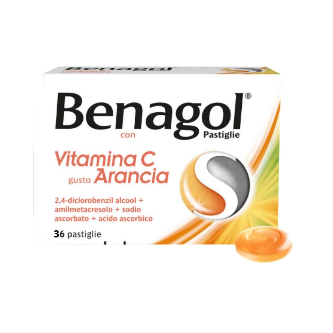 Benagol Vit C Pastiglie Con Vitamina C Gusto Arancia 36 Pastiglie