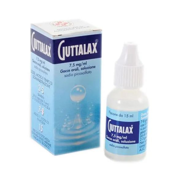 Guttalax 7 5 Mg Ml Gocce  Soluzione Orale Flacone Da 15 Ml