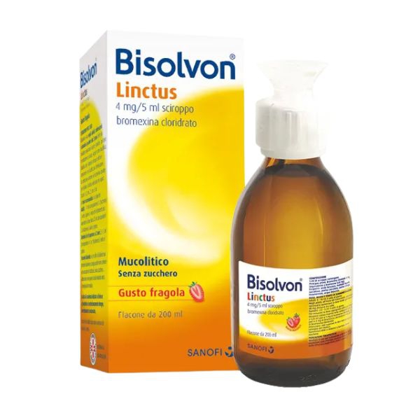 Bisolvon 4 Mg/5 Ml Sciroppo Aroma Fragola Flacone 200 Ml