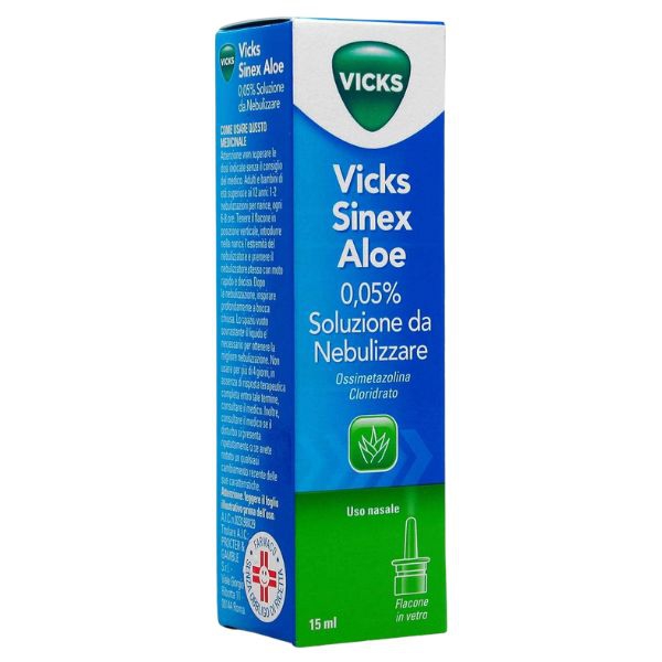 Vicks Sinex Aloe Aloe 0,05% Soluzione Da Nebulizzare Flacone Nebulizzatore 15 Ml