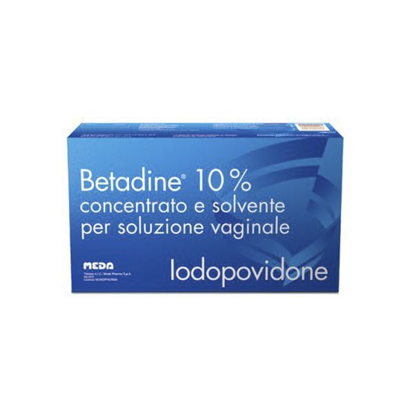 Betadine 10% Concentrato E Solvente Per Soluzione Vaginale 5 Flaconi 140 Ml + 5 Fialoidi 10 Ml + 5 Cannule