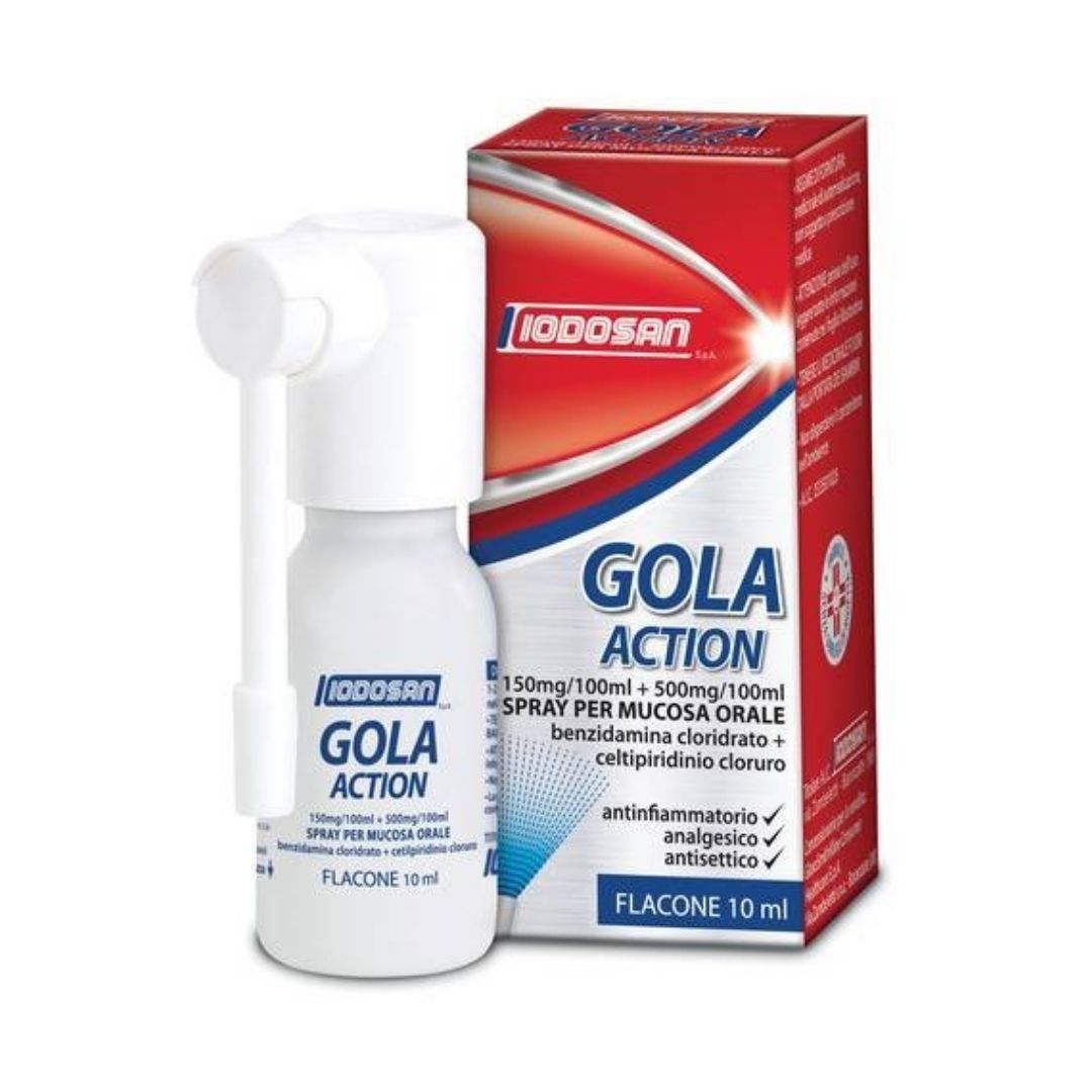 Gola Action 1,5 Mg/Ml + 5 Mg/Ml Spray Per Mucosa Orale Soluzione 1 Flacone Da 10 Ml