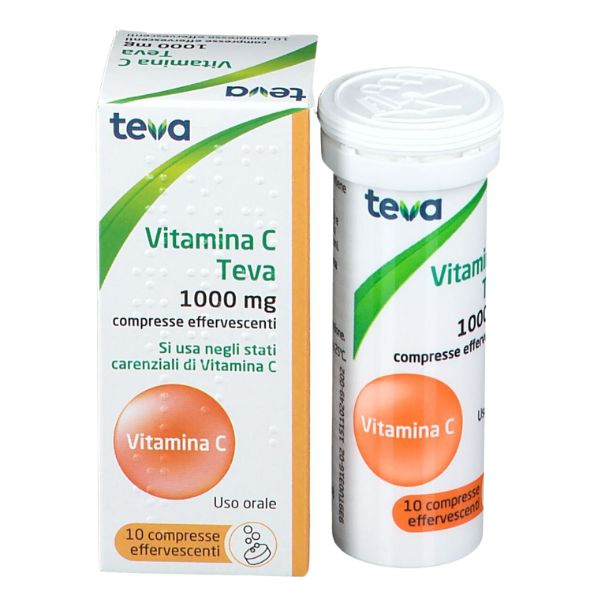 Vitamina C Teva 1.000 Mg Compresse Effervescenti 10 Compresse
