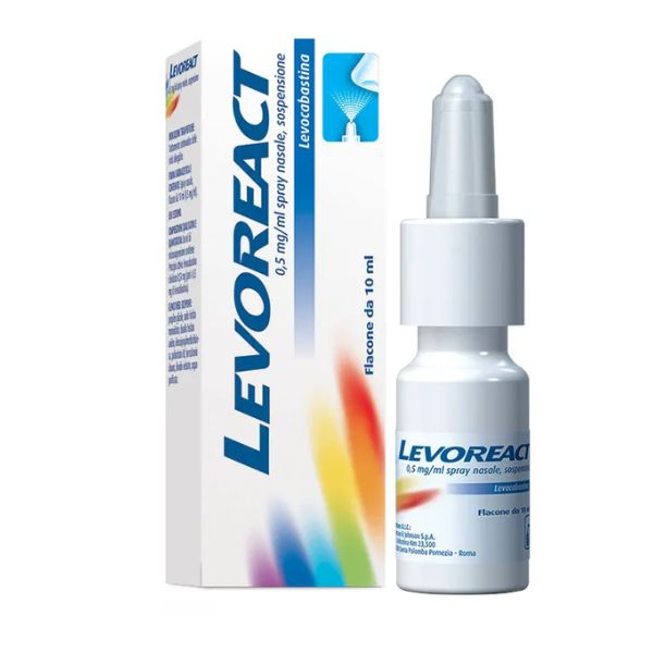  Levoreact Spray Nasale Antistaminico per Allergia Riniti Allergiche e Naso che Cola