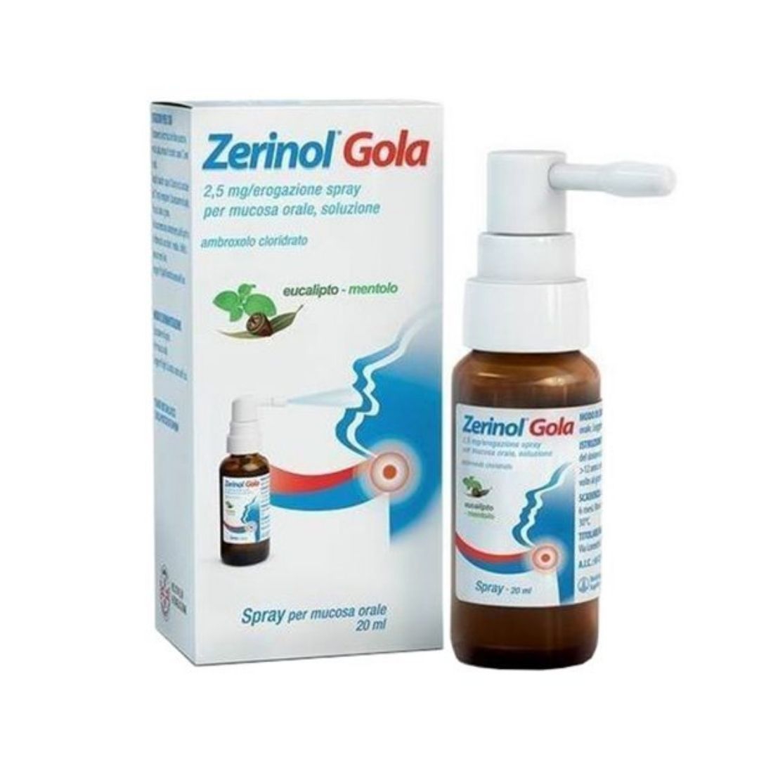 Zerinol Gola 2,5 Mg/Erogazione Spray Mucosa Orale, Soluzione 1 Fl In Vetro 20Ml Con Pompa Dosatrice E Adattatore
