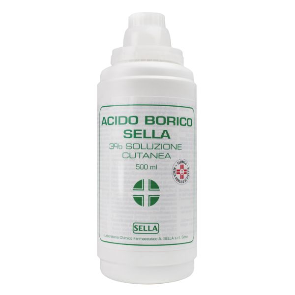 Acido Borico Sella 3% Soluzione Cutanea Flacone 500 Ml