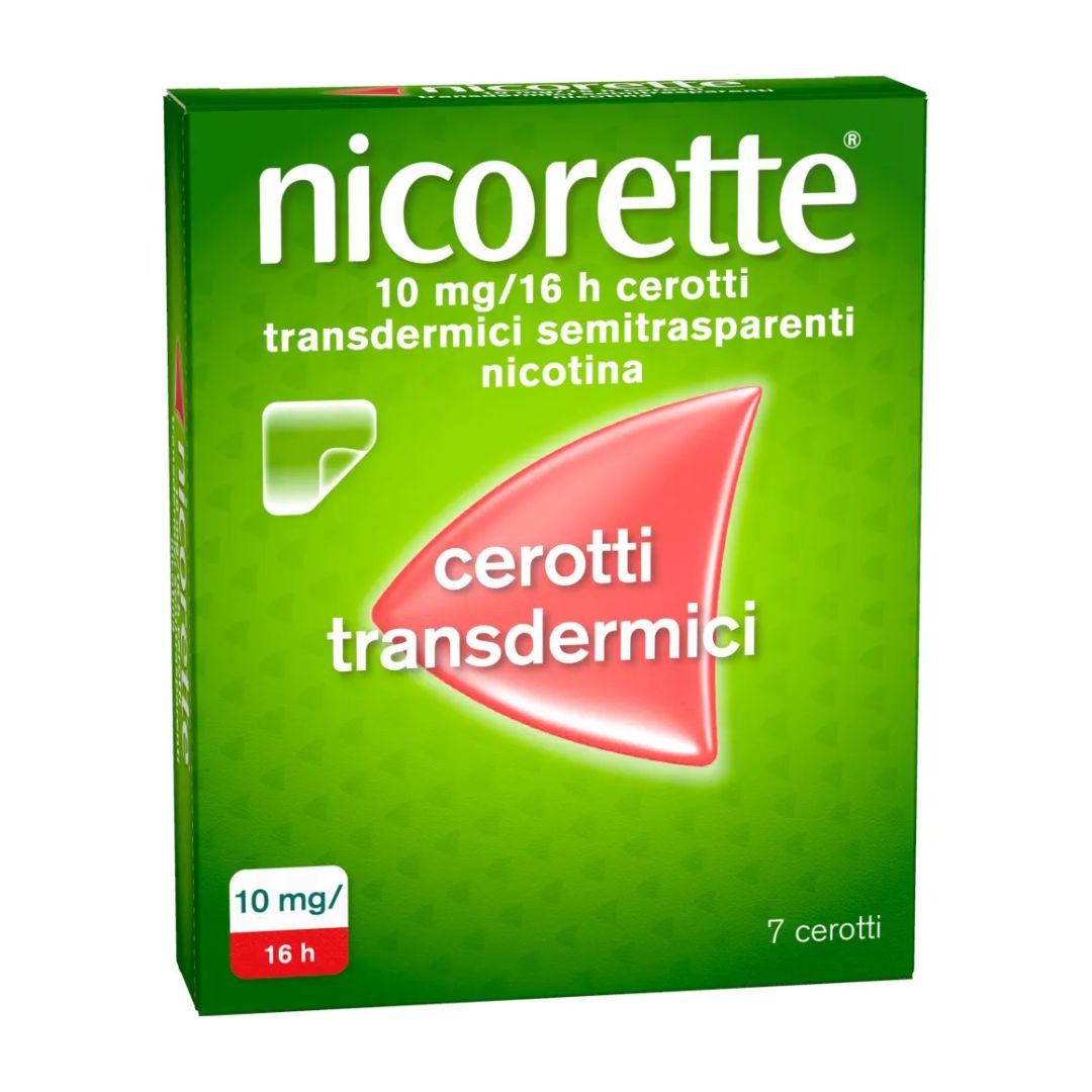  Nicorette 7 Cerotti Transdermici 10 mg Smettere di Fumare
