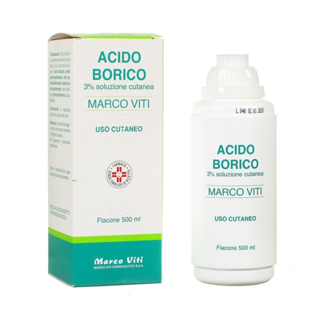 Acido Borico Mv 3% Soluzione Cutanea Flacone Da 500 Ml