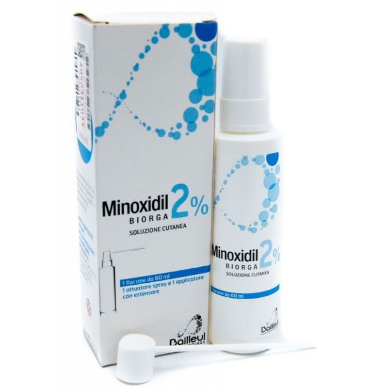 Minoxidil Biorga 2% Soluzione Cutanea 1 Flacone Hdpe 60 Ml Con Pompa Spray E Applicatore