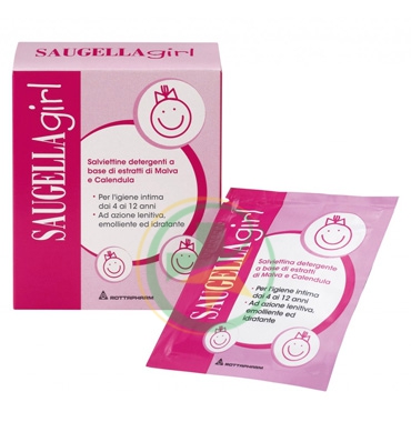 Saugella Linea Girl Ragazze Detergente Intimo Delicato 10 Salviette Morbide