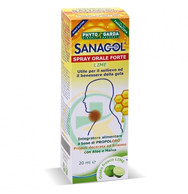 Phytogarda Linea Rimedi Naturali Sanagol Propoli Spray Forte Gusto Lime 20 ml