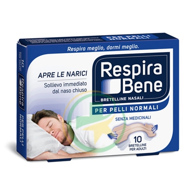 GlaxoSmithKline Linea RespiraBene 10 Bretelline Nasali Classiche Pelli Normali